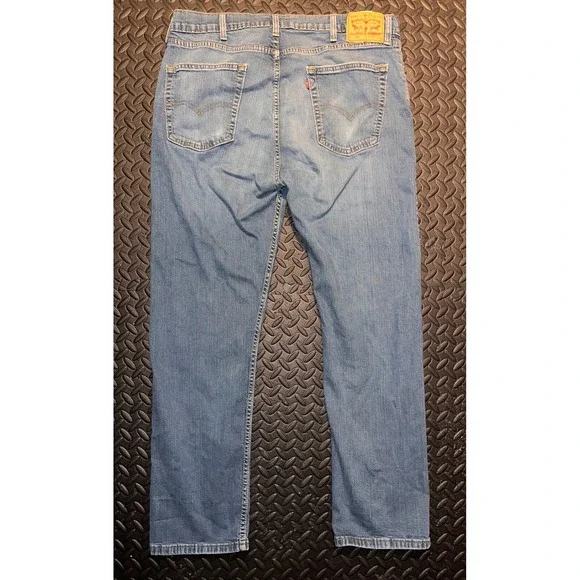 Levis 505 Regular Fit Mens Jeans Blue Medium Wash Denim W40 L32 Straight Leg - Picture 8 of 8